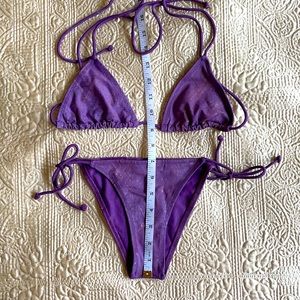 BOGO! Purple String Triangle Bikini Sz XS